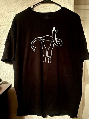Black Graphic T-Shirt with funny design for females